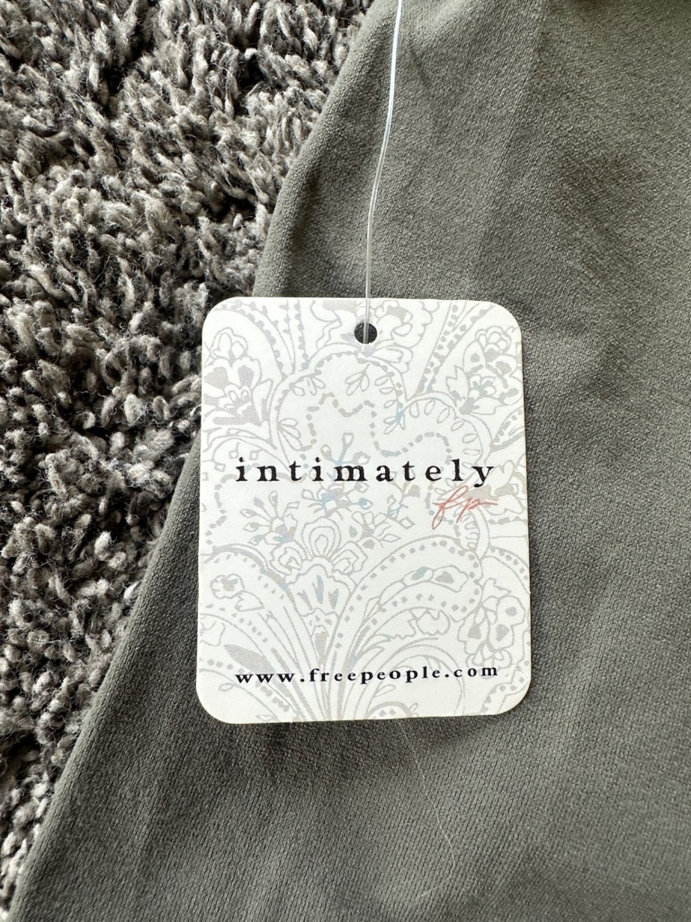 Intimately by free people Scoop Neck Tank Top Olive Green XS NEW WITH TAGS - Picture 5 of 5